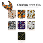 Bavoir Halloween en coton et ratine de bambou