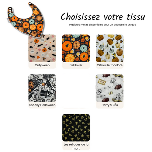 Bavoir Halloween bébé 6 motifs Tartine