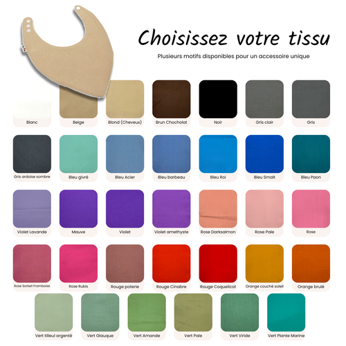 Bavoir Uni en coton et ratine de bambou Boutique Tartine