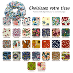 Chouchou adulte coton floral Boutique Tartine