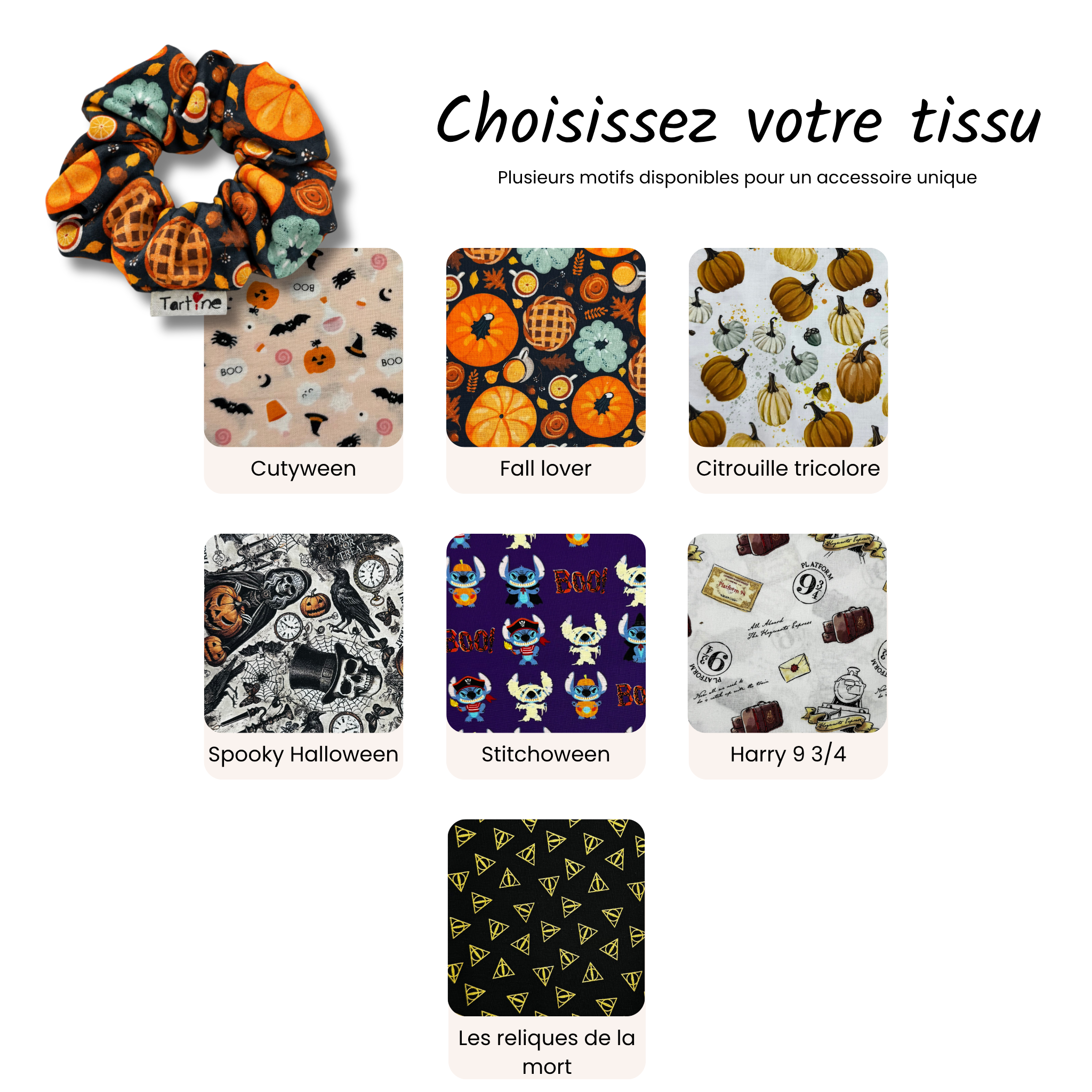 Chouchou adulte Halloween fabriqué au Québec