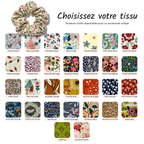Chouchou enfant coton floral Boutique Tartine
