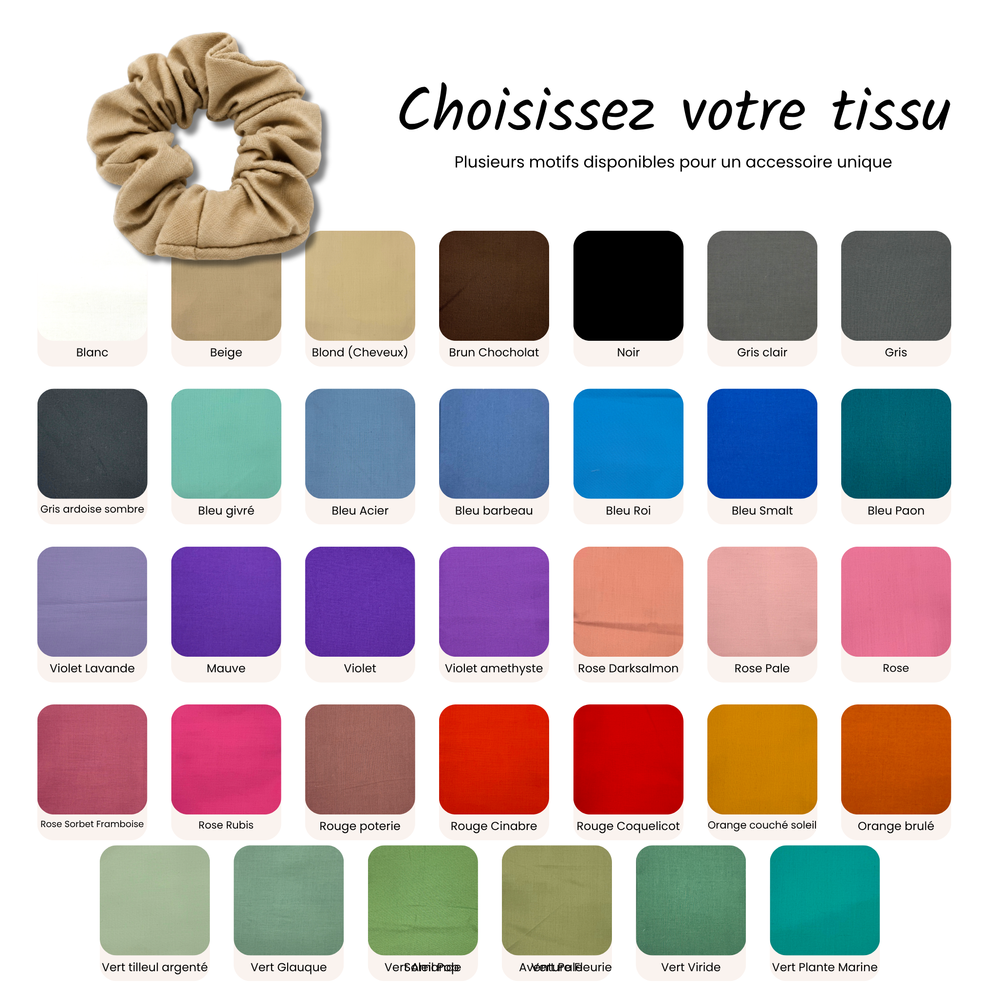 Chouchou enfant coton Uni Boutique Tartine