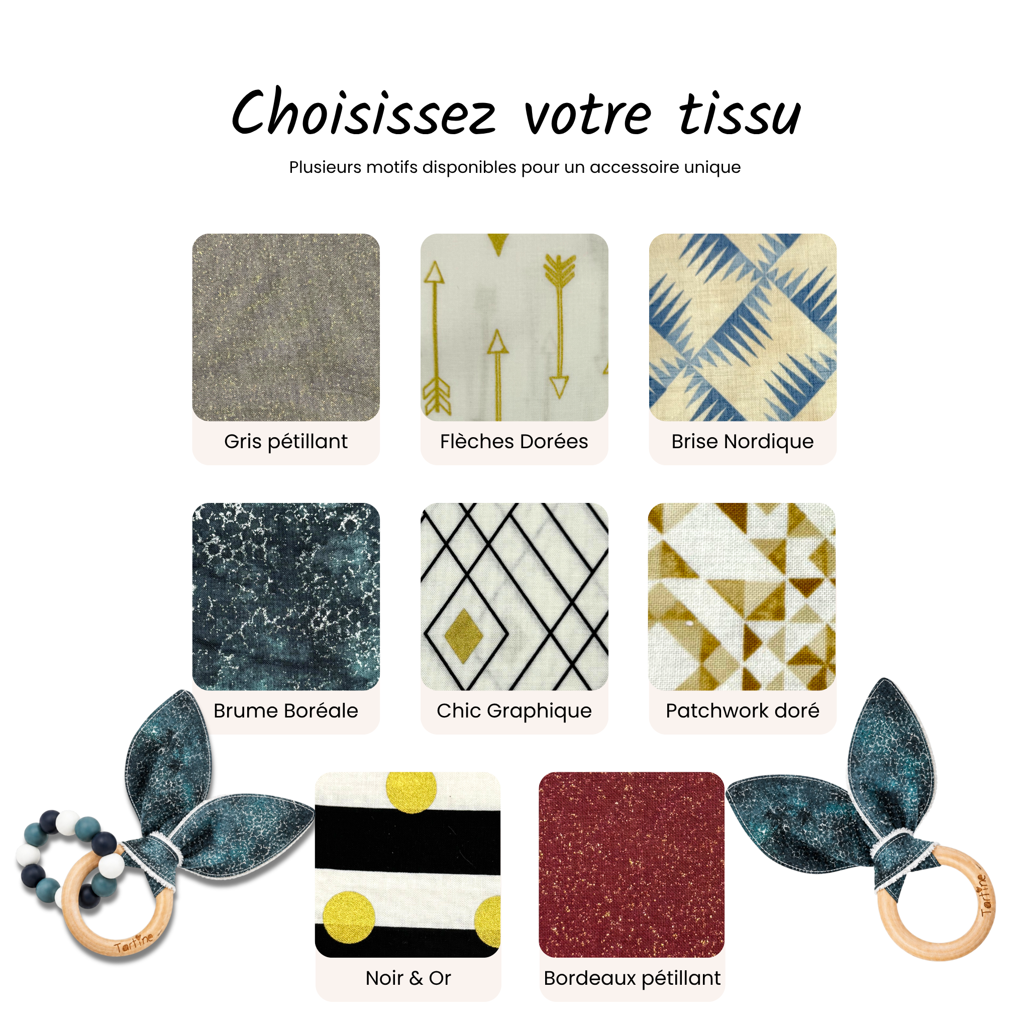 Jouet dentition - Oreille de lapin Chic Boutique Tartine