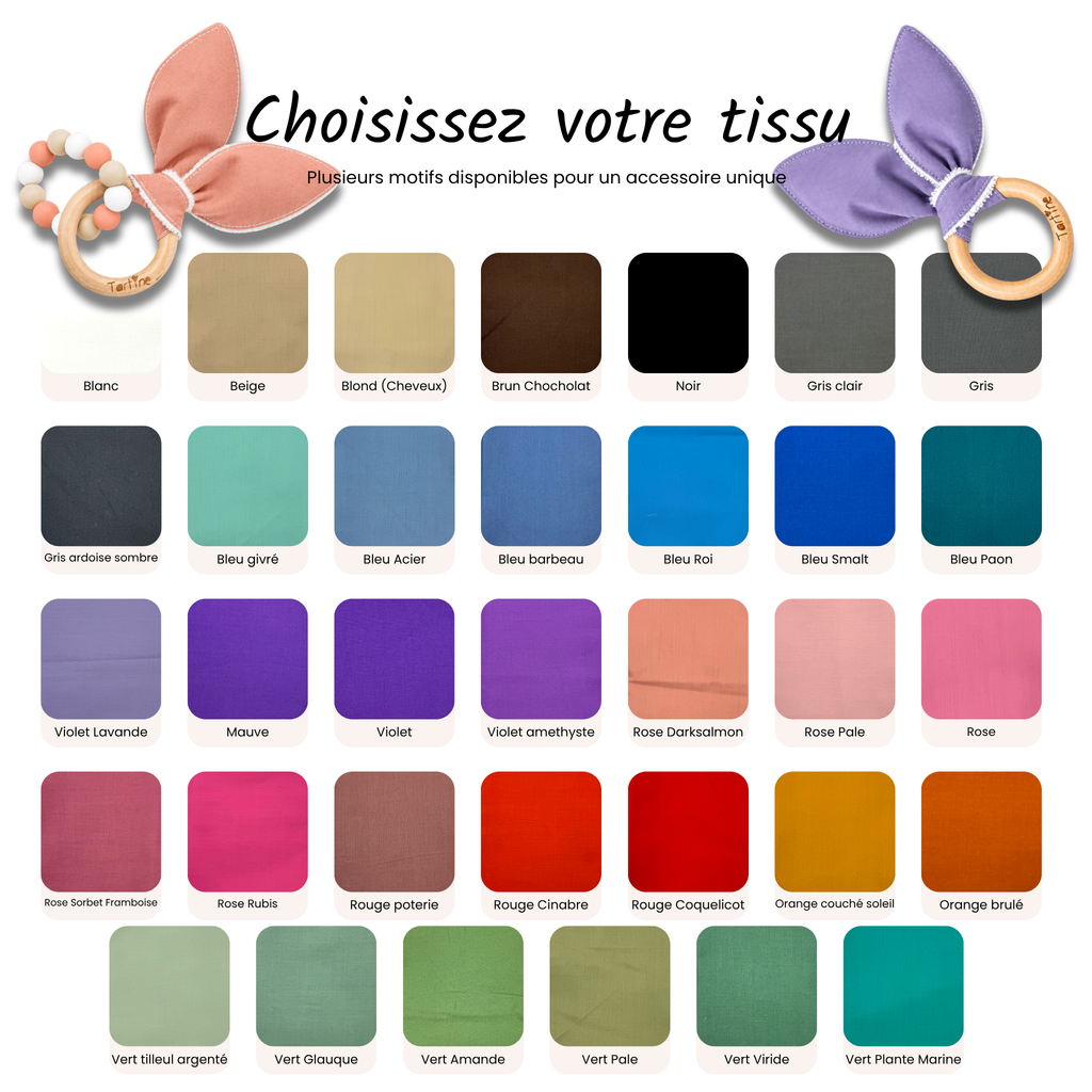 Jouet dentition - Oreille de lapin Uni Boutique Tartine