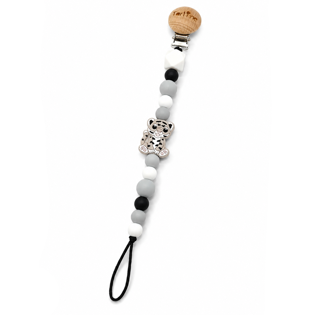 Attache à suce Léopard des Neiges Argenté Boutique Tartine
