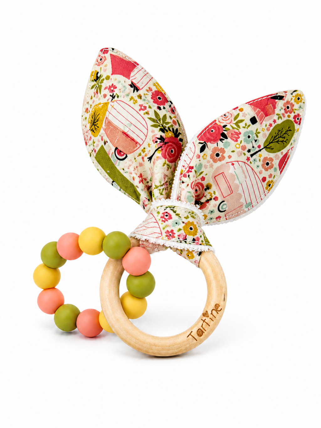Jouet dentition - Oreille de lapin Floral Boutique Tartine