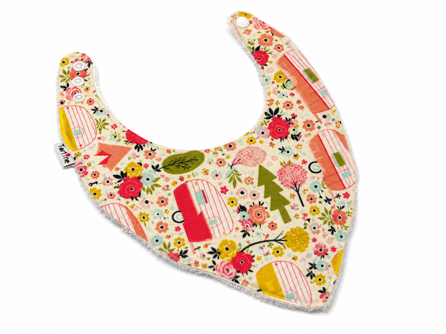 Bavoir Floral en coton et ratine de bambou Boutique Tartine