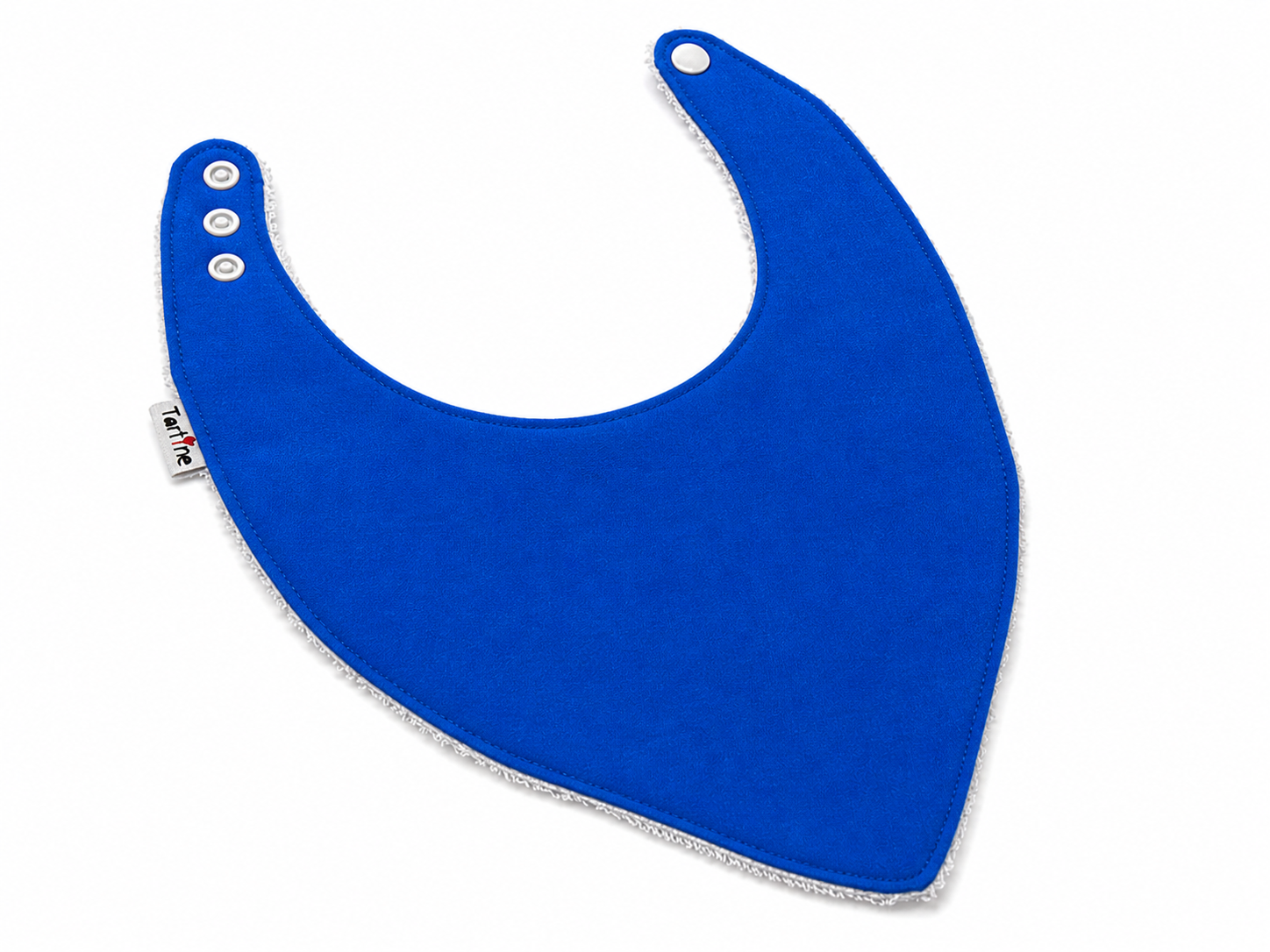 Bavoir Uni en coton et ratine de bambou Boutique Tartine Personnalisé / Bleu Smalt