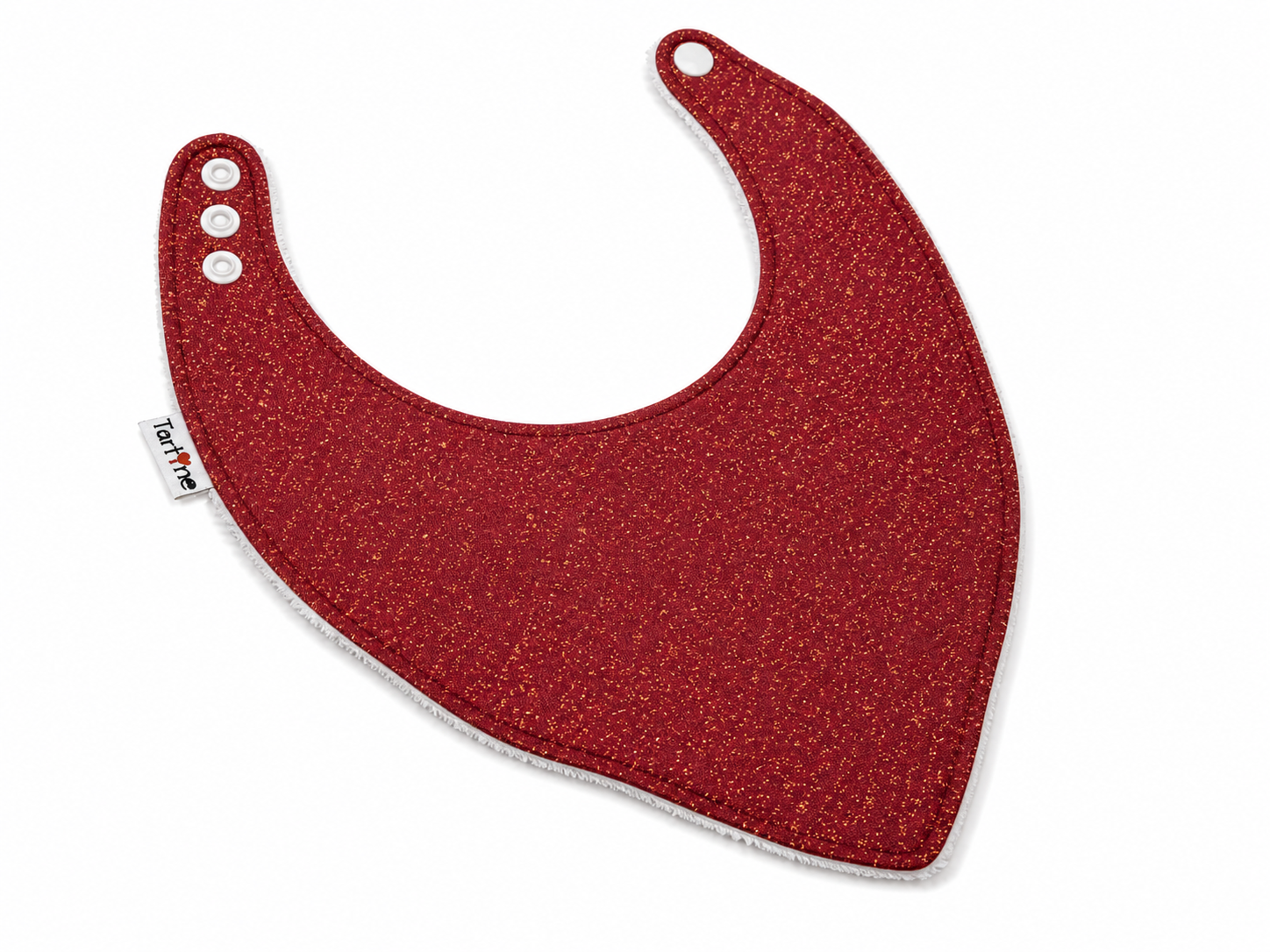 Bavoir Chic en coton et ratine de bambou Boutique Tartine Personnalisé / Bordeaux Pétillant