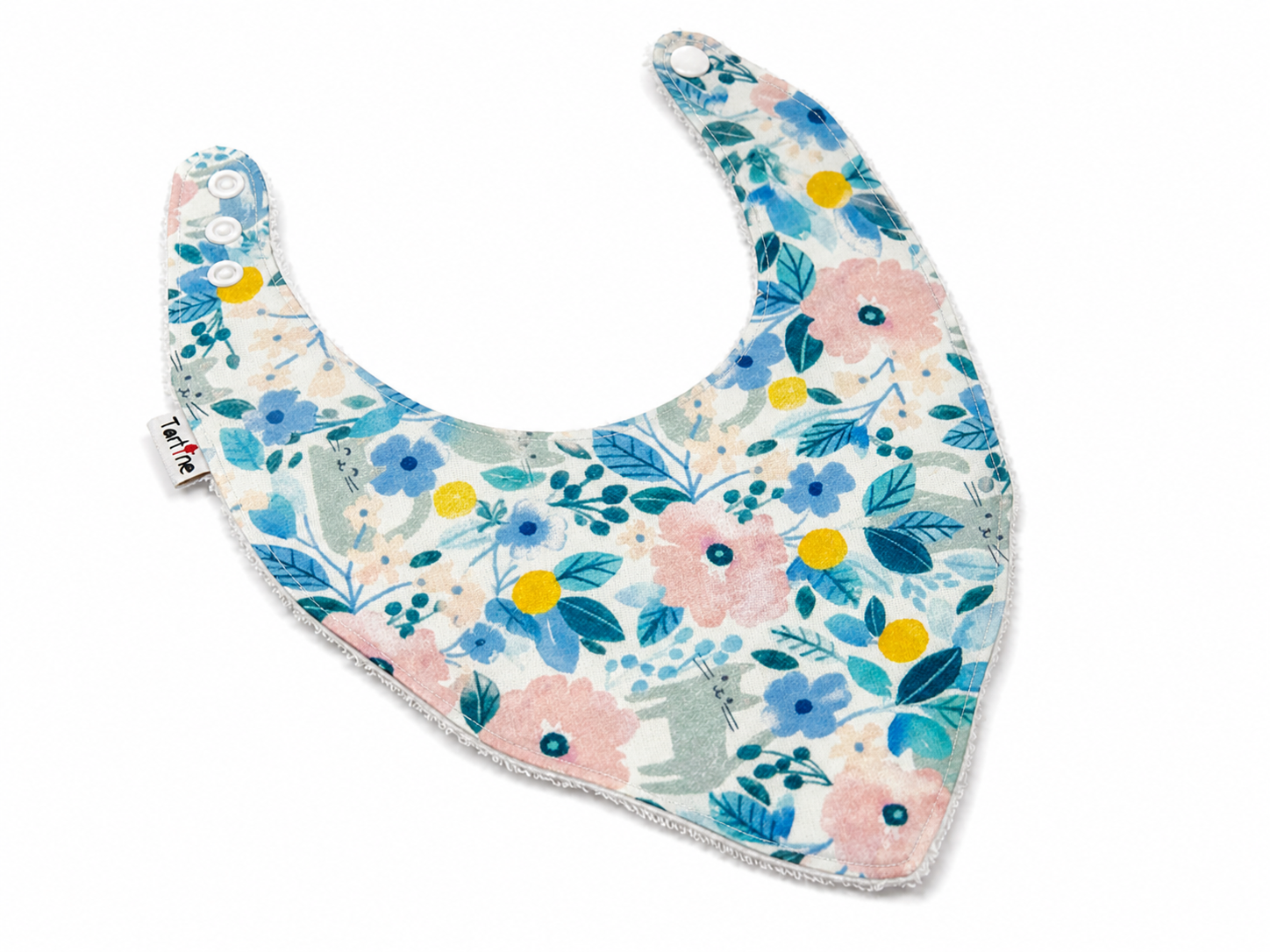 Bavoir Floral en coton et ratine de bambou Boutique Tartine