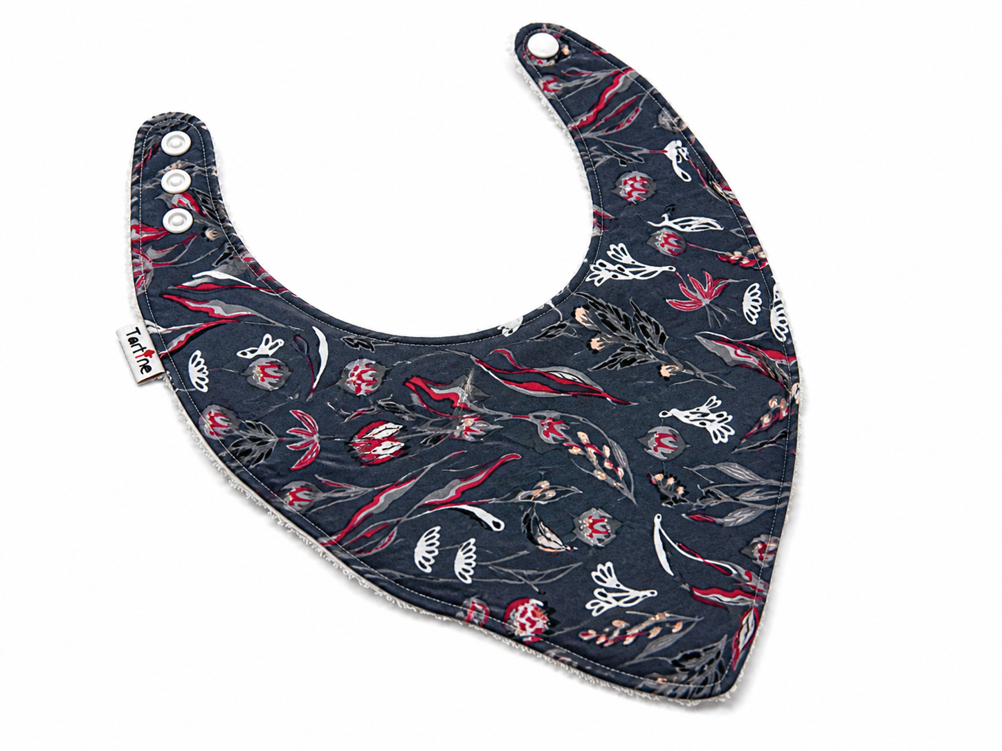 Bavoir Floral en coton et ratine de bambou Boutique Tartine