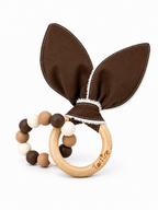 Jouet dentition - Oreille de lapin Uni Boutique Tartine Brun Chocolat