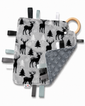 Doudou étiquettes Foret en minky Boutique Tartine