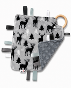 Doudou étiquettes Foret en minky Boutique Tartine