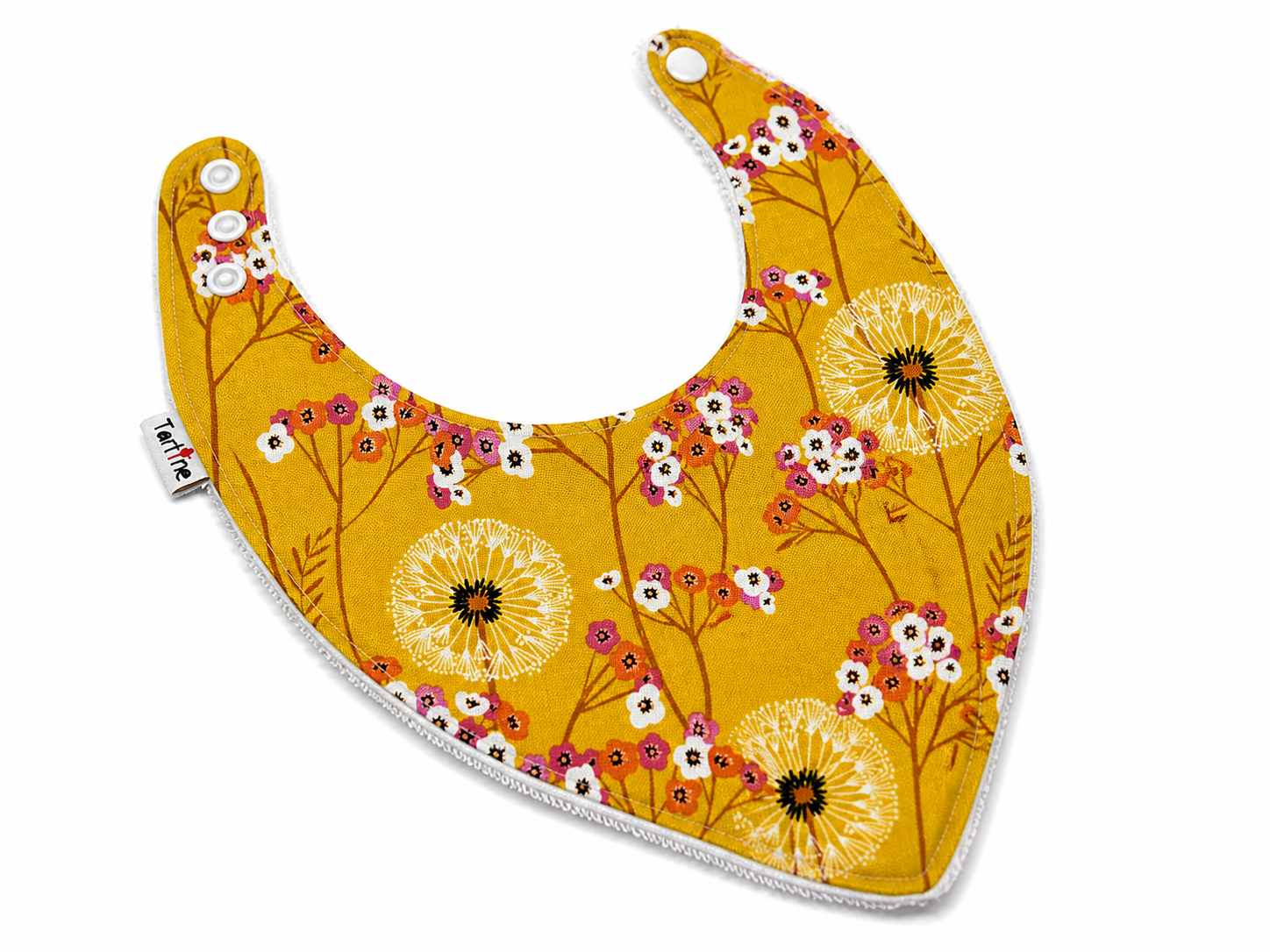 Bavoir Floral en coton et ratine de bambou Boutique Tartine