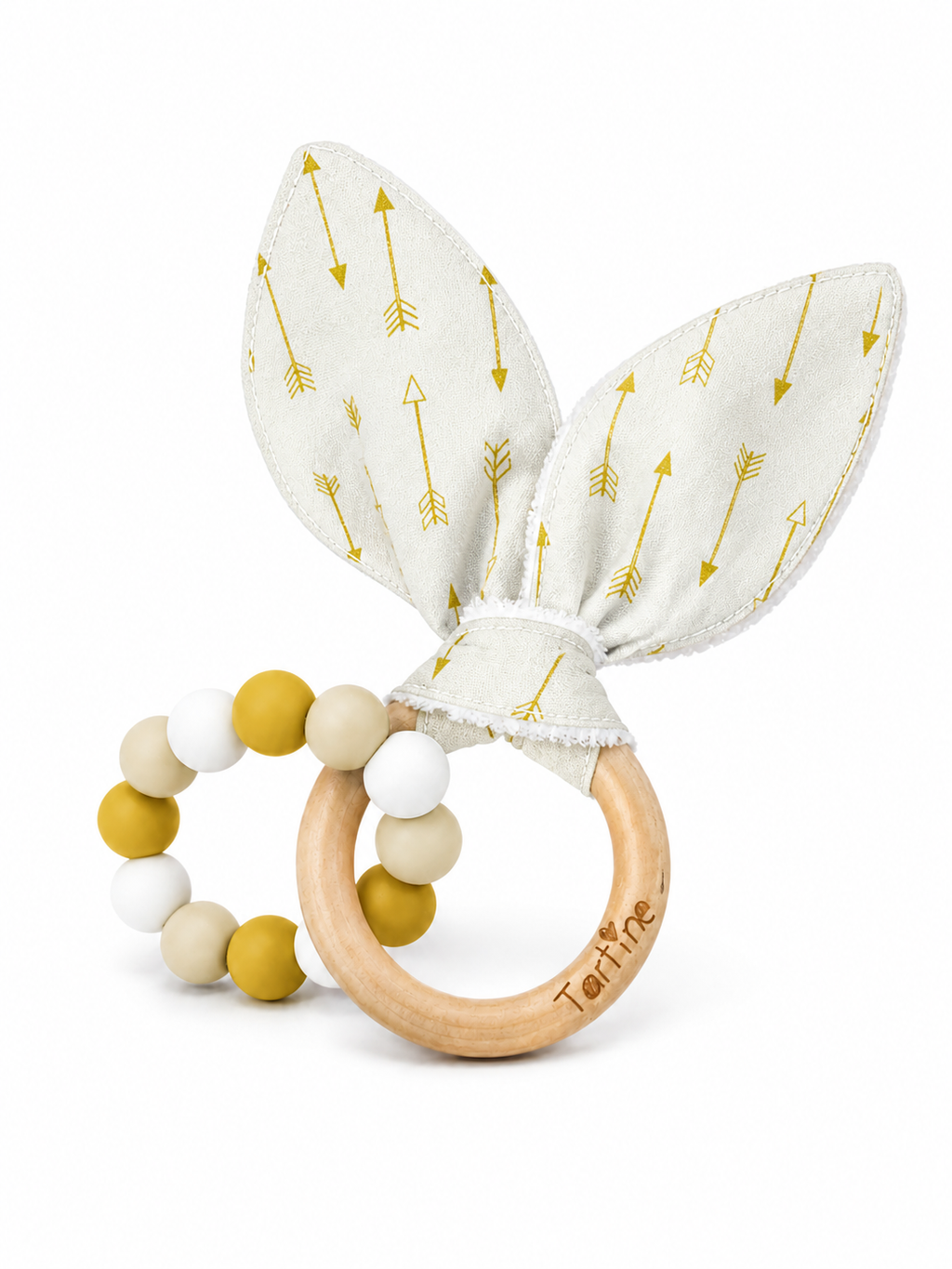 Jouet dentition - Oreille de lapin Chic Boutique Tartine Flèches Dorées