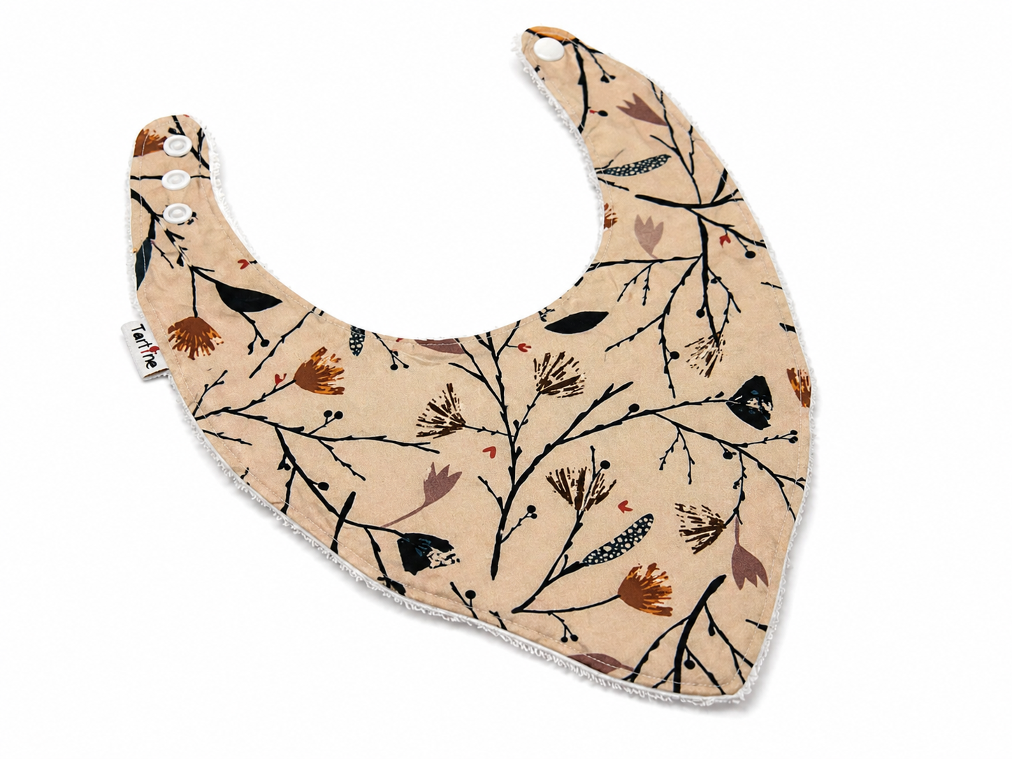 Bavoir Forêt en coton et ratine de bambou Boutique Tartine Branches d'Automne / Simple