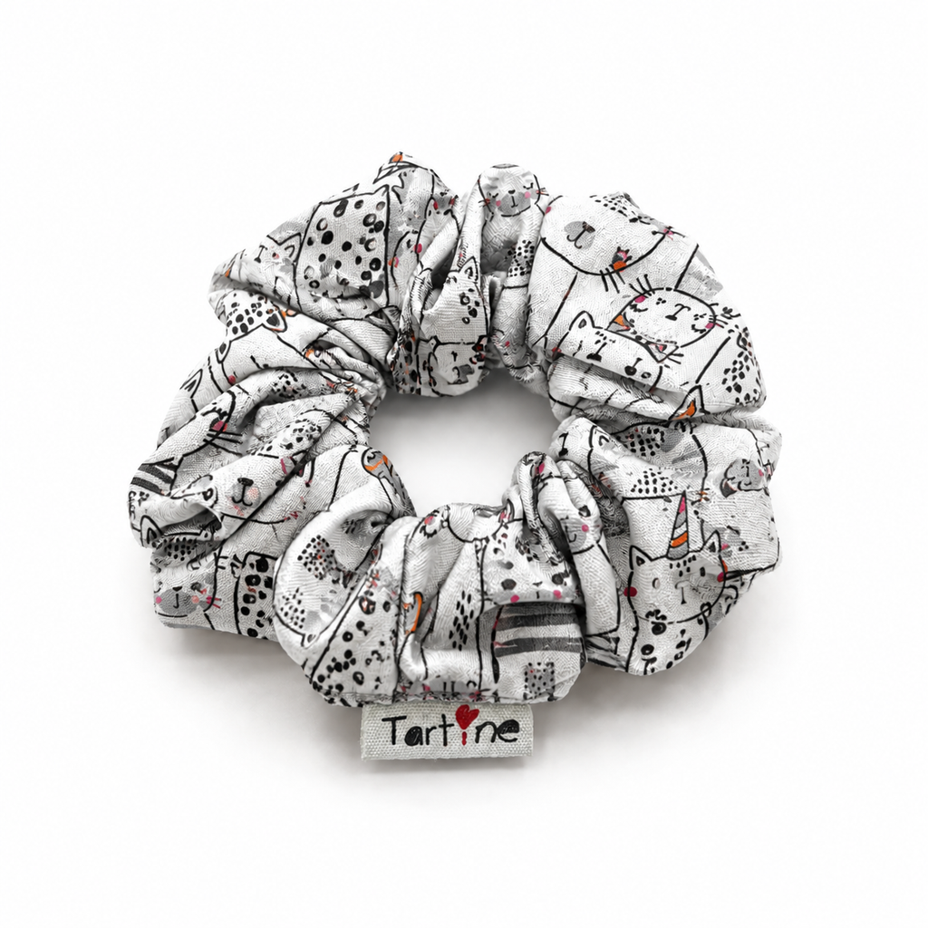 Chouchou adulte en coton animal Boutique Tartine Chat graphique