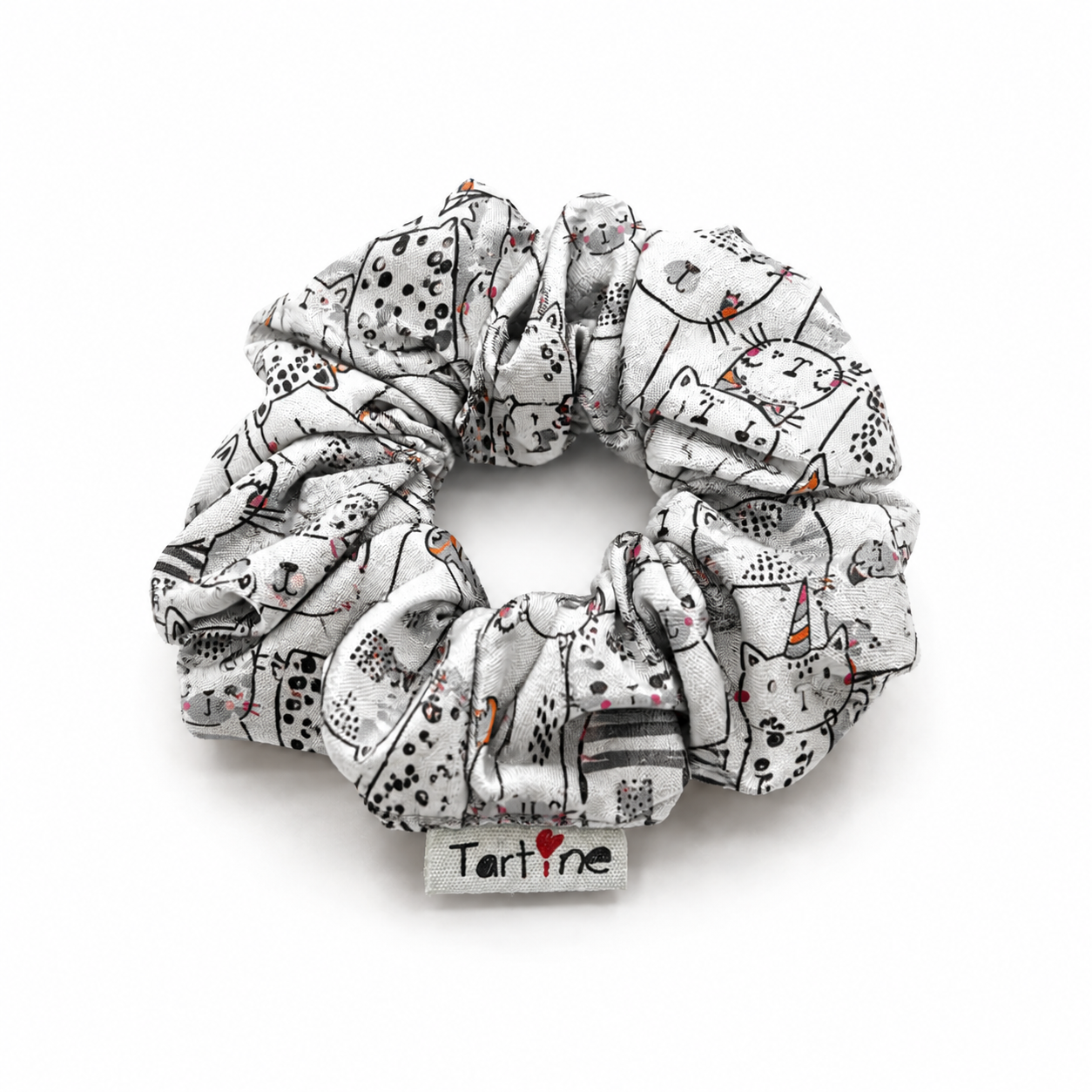 Chouchou adulte en coton animal Boutique Tartine Chat graphique