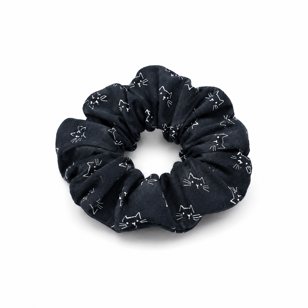 Chouchou enfant coton animal Boutique Tartine Chat Noir
