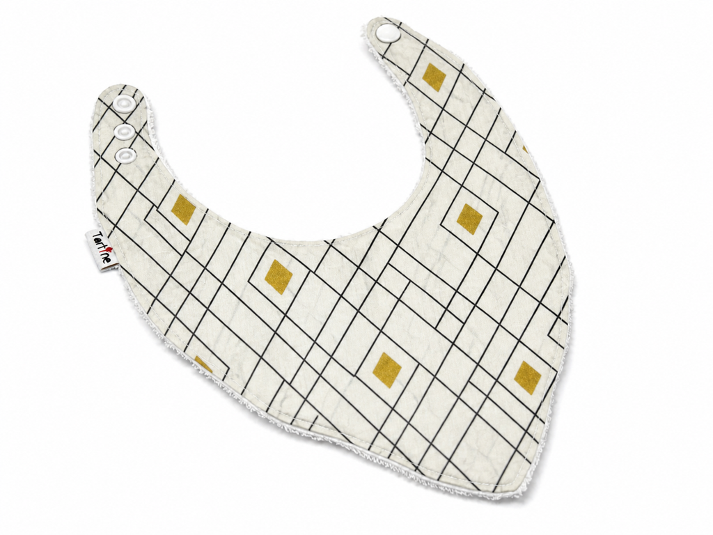Bavoir Chic en coton et ratine de bambou Boutique Tartine Personnalisé / Chic Graphique