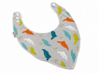 Bavoir animal en coton et ratine de bambou Boutique Tartine Personnalisé / Dino palmier