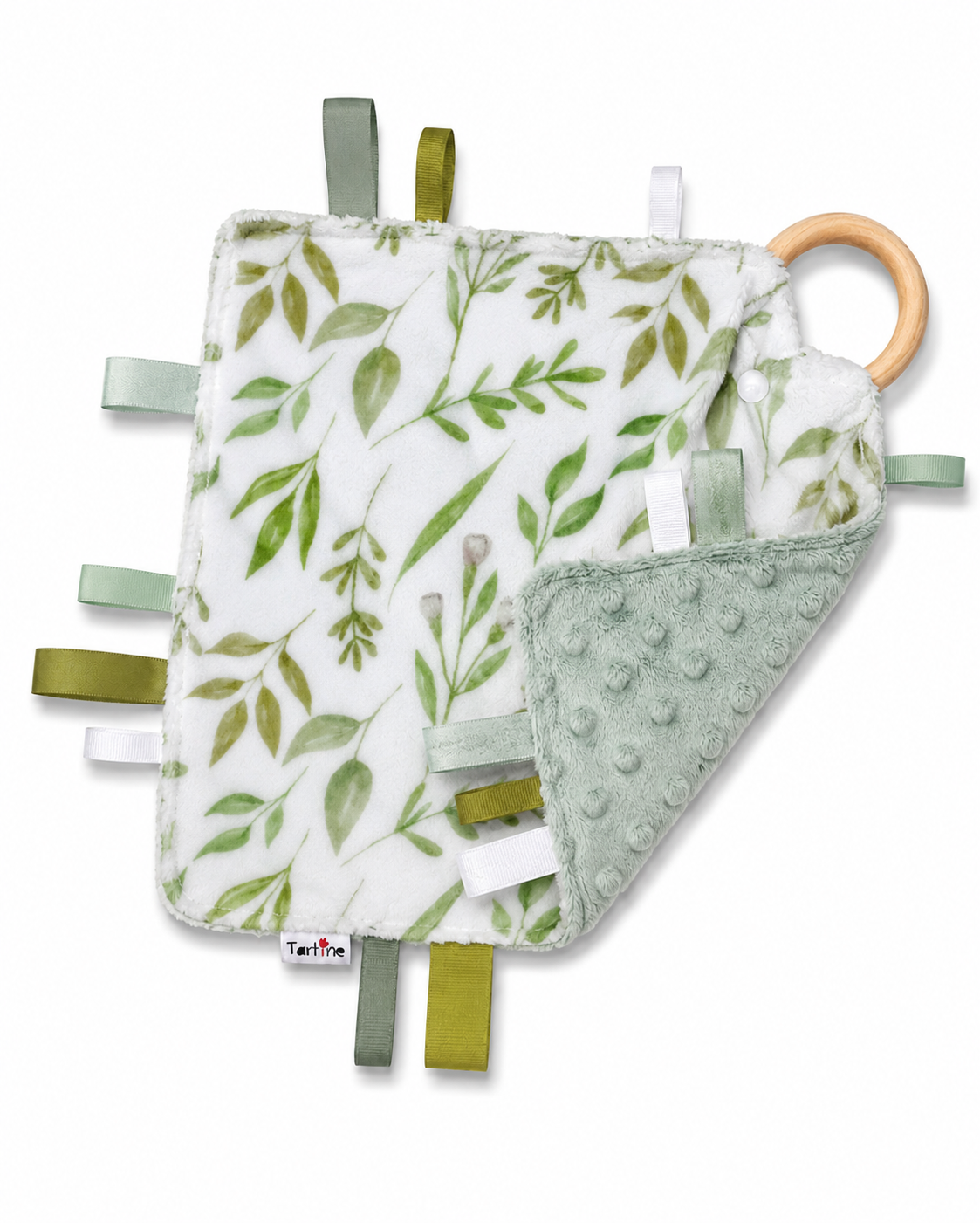 Doudou étiquettes Floral en minky Boutique Tartine