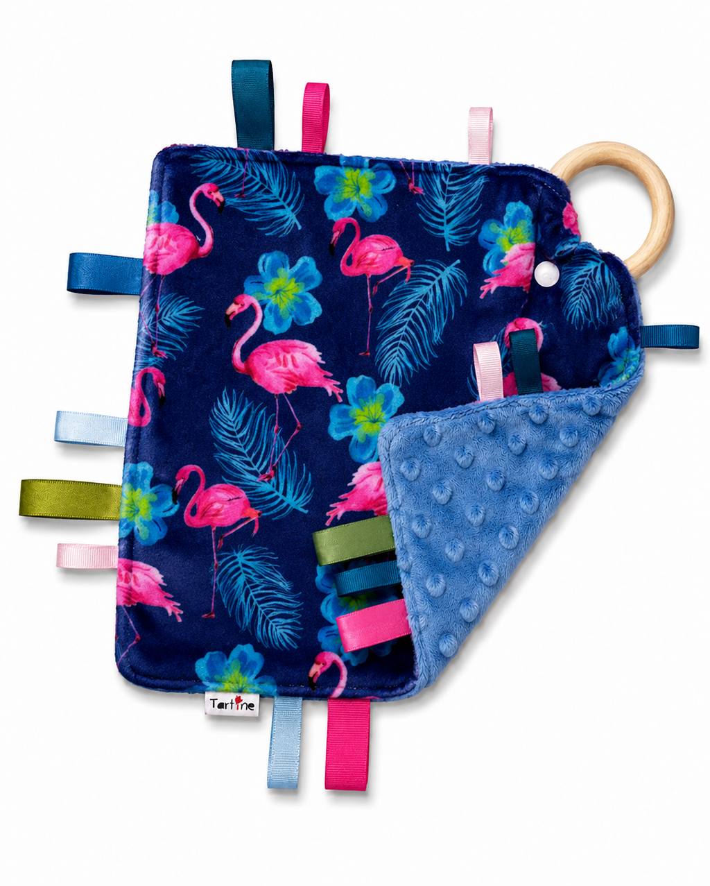 Doudou étiquettes animal en minky Boutique Tartine