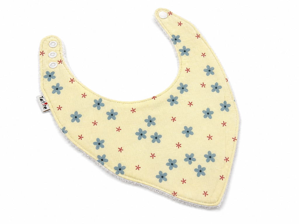 Bavoir Floral en coton et ratine de bambou Boutique Tartine