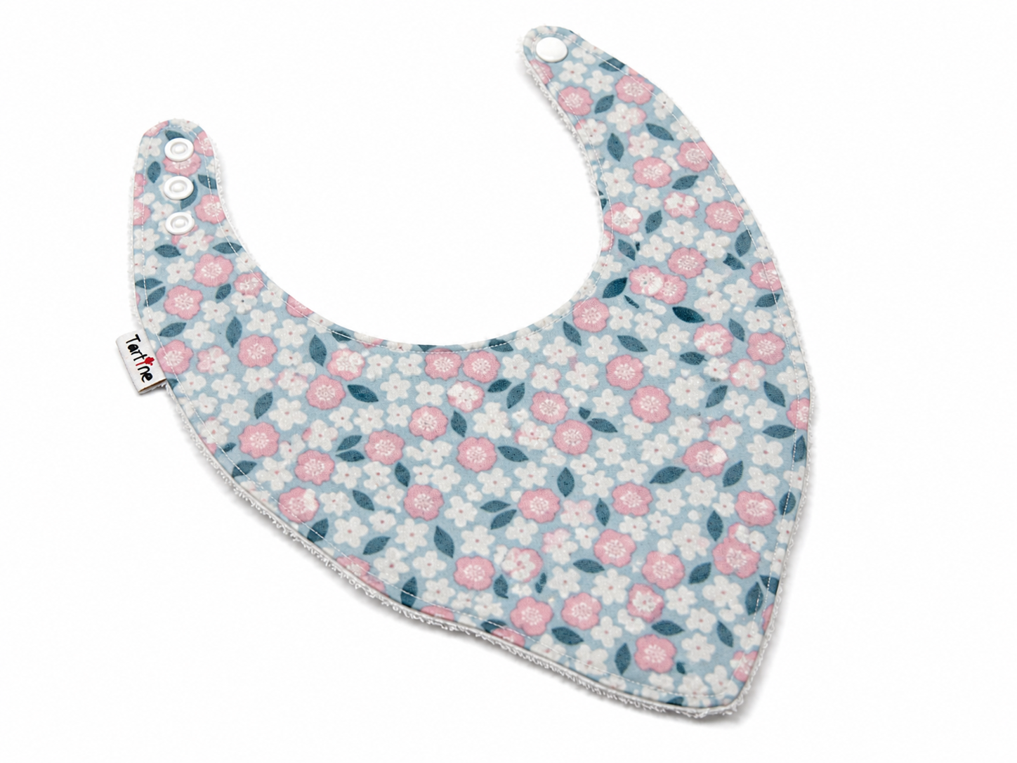 Bavoir Floral en coton et ratine de bambou Boutique Tartine