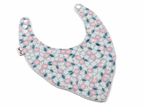 Bavoir Floral en coton et ratine de bambou Boutique Tartine