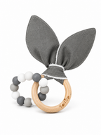 Jouet dentition - Oreille de lapin Uni Boutique Tartine Gris clair