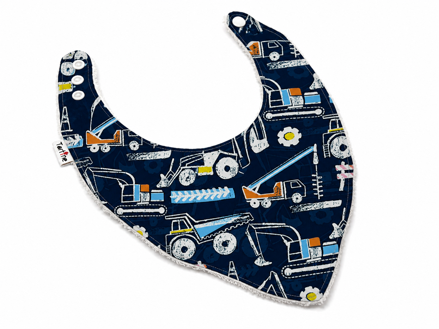 Bavoir Véhicule en coton et ratine de bambou Boutique Tartine Personnalisé / Gros Travaux