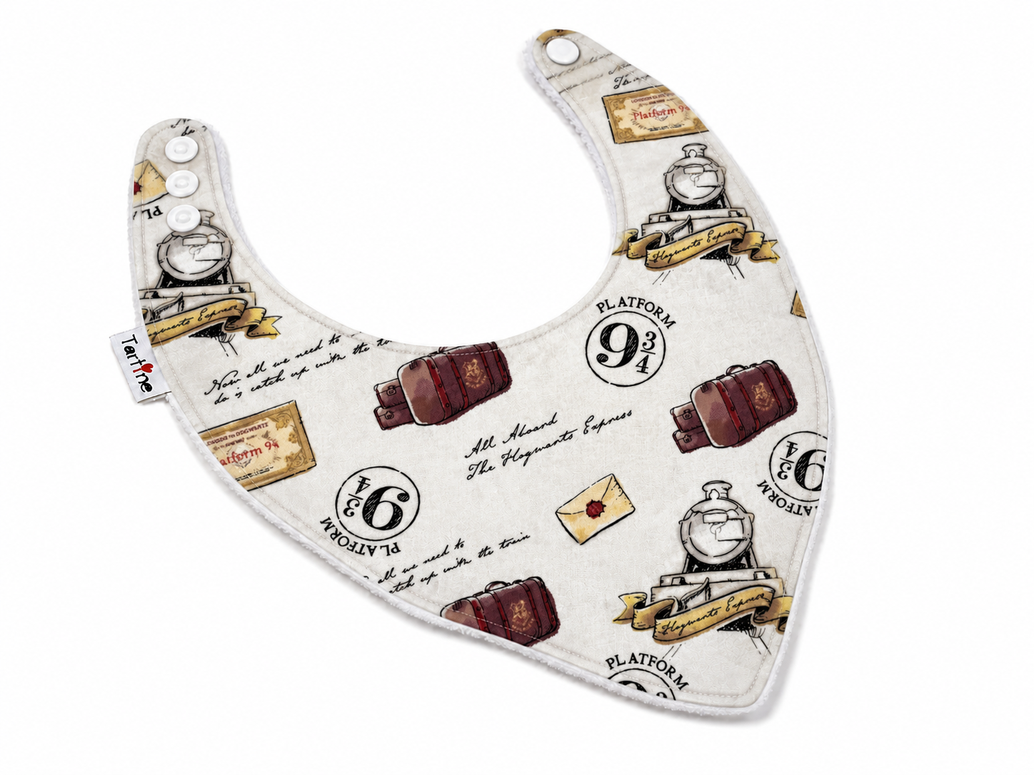 Bavoir Halloween en coton et ratine de bambou