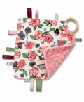 Doudou étiquettes Floral en minky Boutique Tartine