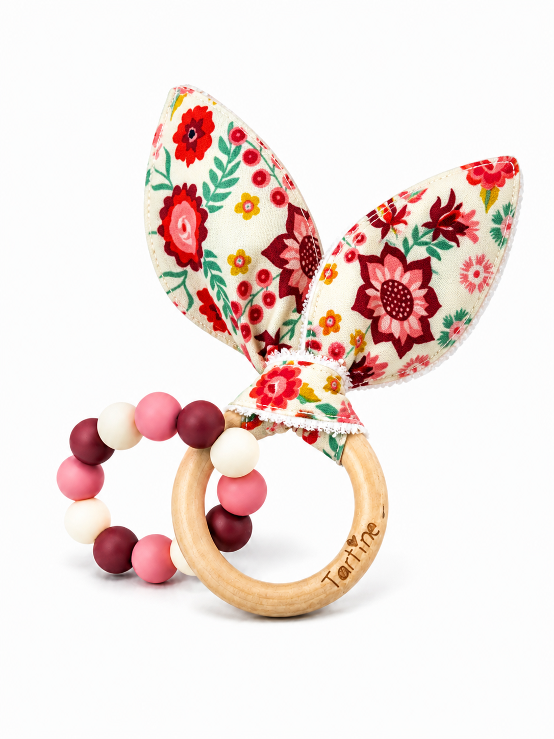 Jouet dentition - Oreille de lapin Floral Boutique Tartine