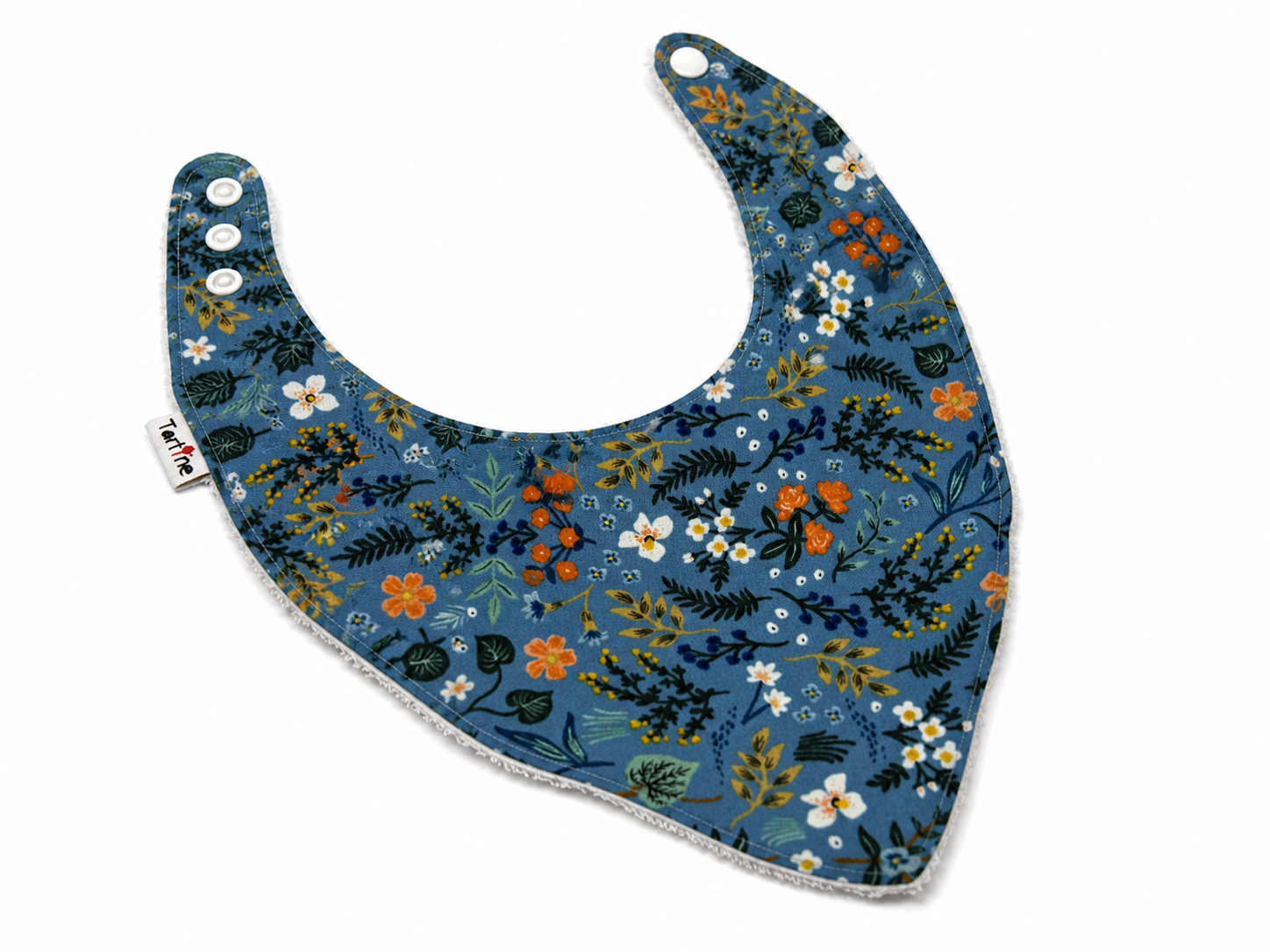 Bavoir Floral en coton et ratine de bambou Boutique Tartine