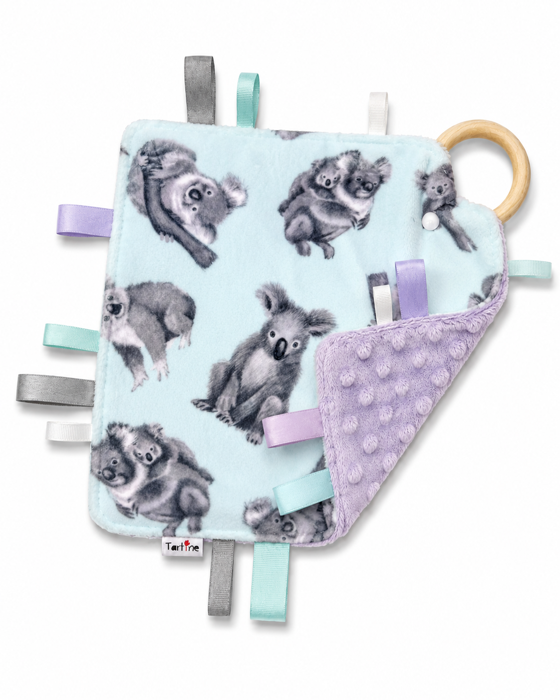 Doudou étiquettes animal en minky Boutique Tartine