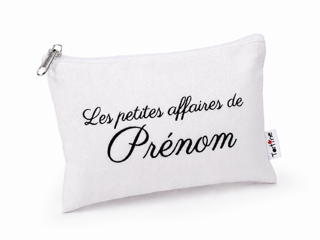 Pochette / Trousse Personnalisée - " Les petites affaires de..." Boutique Tartine 