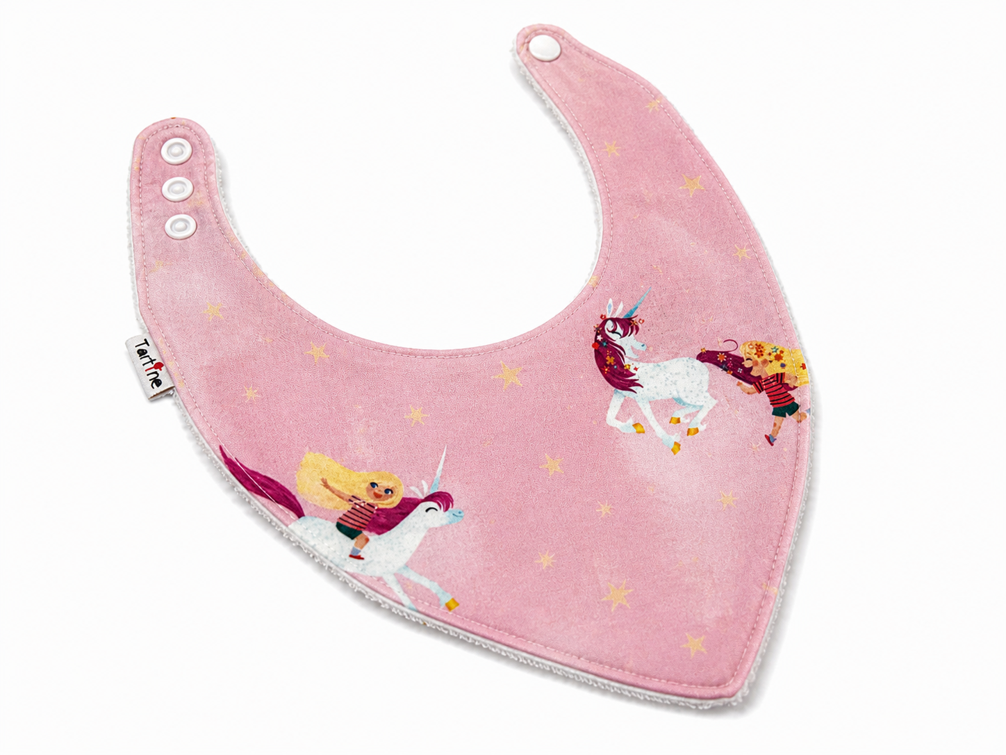 Bavoir animal en coton et ratine de bambou Boutique Tartine Personnalisé / Licorne
