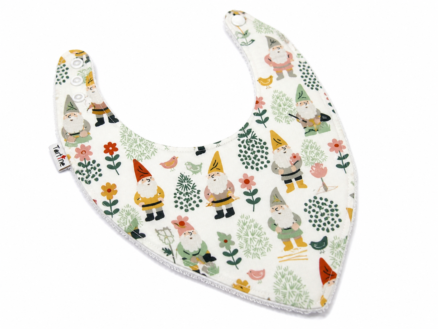 Bavoir Floral en coton et ratine de bambou Boutique Tartine