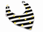 Bavoir Chic en coton et ratine de bambou Boutique Tartine Personnalisé / Noir & Or