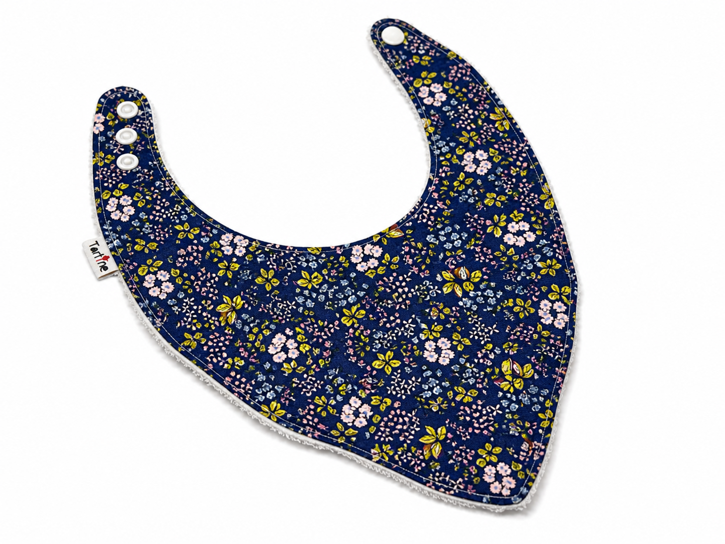 Bavoir Floral en coton et ratine de bambou Boutique Tartine
