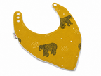 Bavoir animal en coton et ratine de bambou Boutique Tartine Personnalisé / Ours jaune