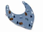 Bavoir animal en coton et ratine de bambou Boutique Tartine Personnalisé / Ours polaire