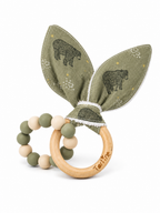 Jouet dentition - Oreille de lapin animal Boutique Tartine Ours vert