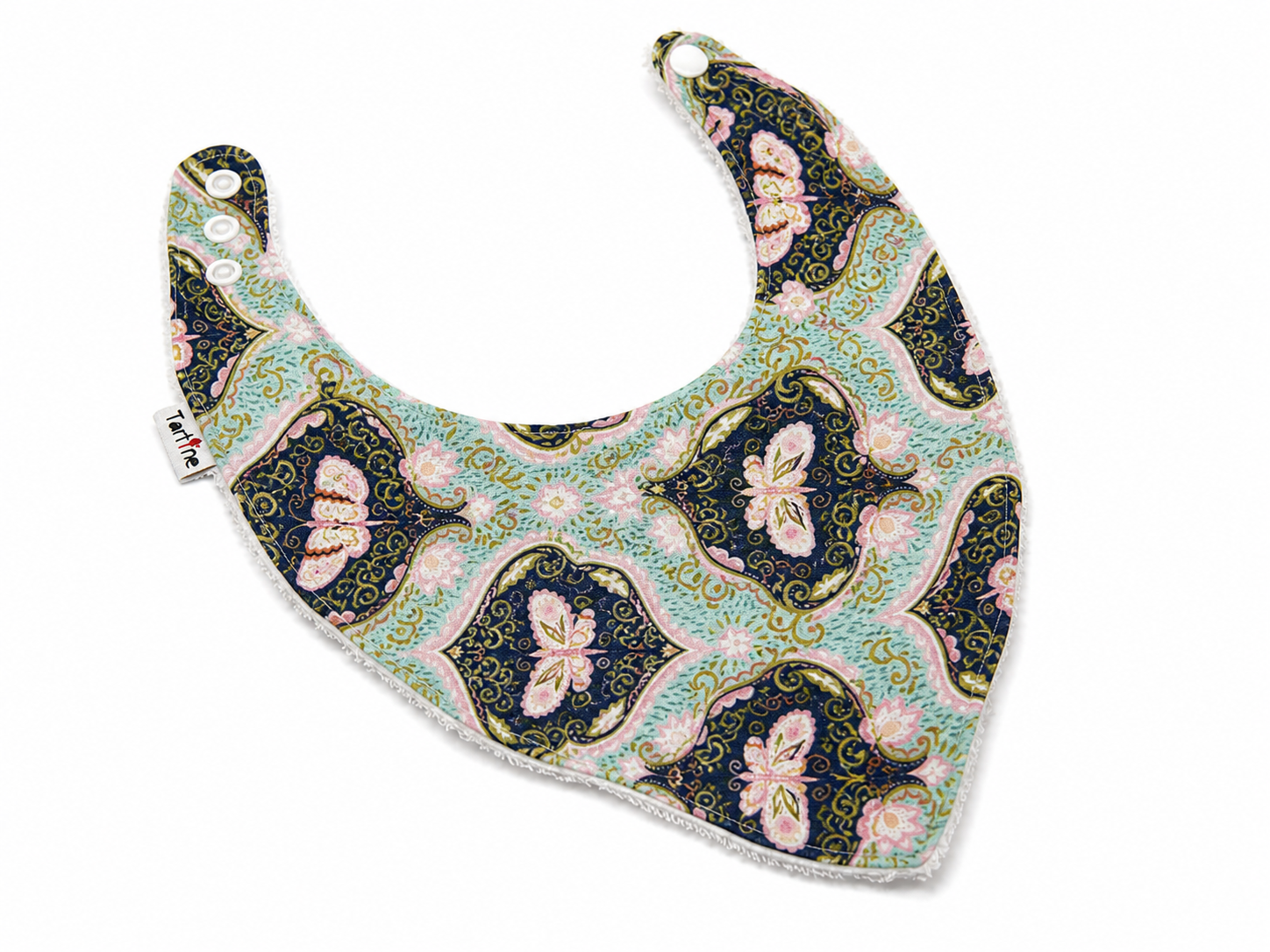 Bavoir Floral en coton et ratine de bambou Boutique Tartine