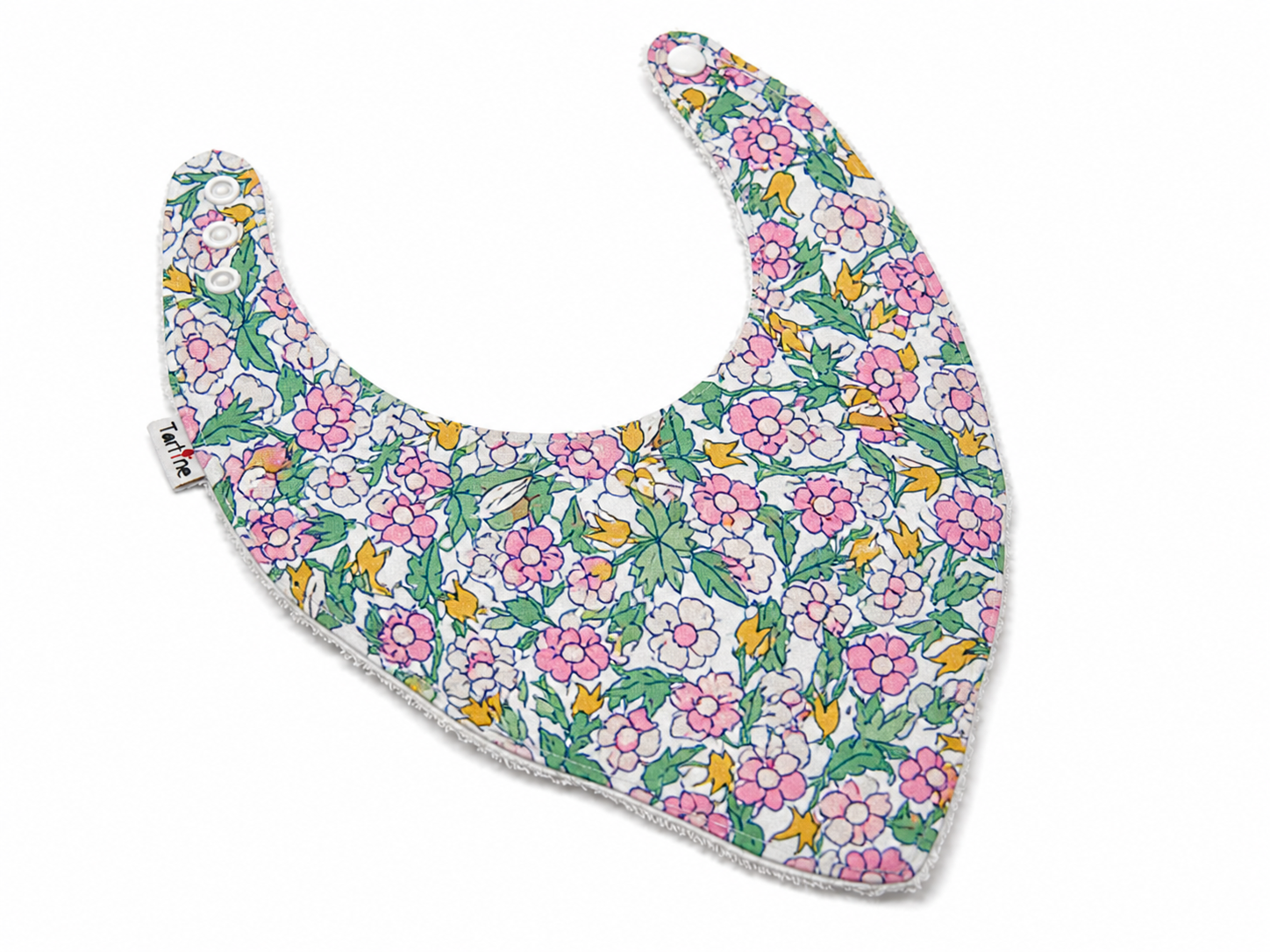 Bavoir Floral en coton et ratine de bambou Boutique Tartine