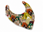 Bavoir Forêt en coton et ratine de bambou Boutique Tartine Petit village nordique / Simple